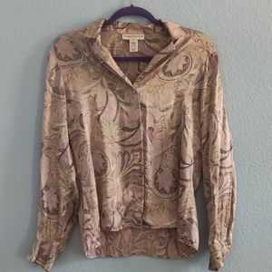Vintage Evan Picon 100% Silk Paisley Blouse